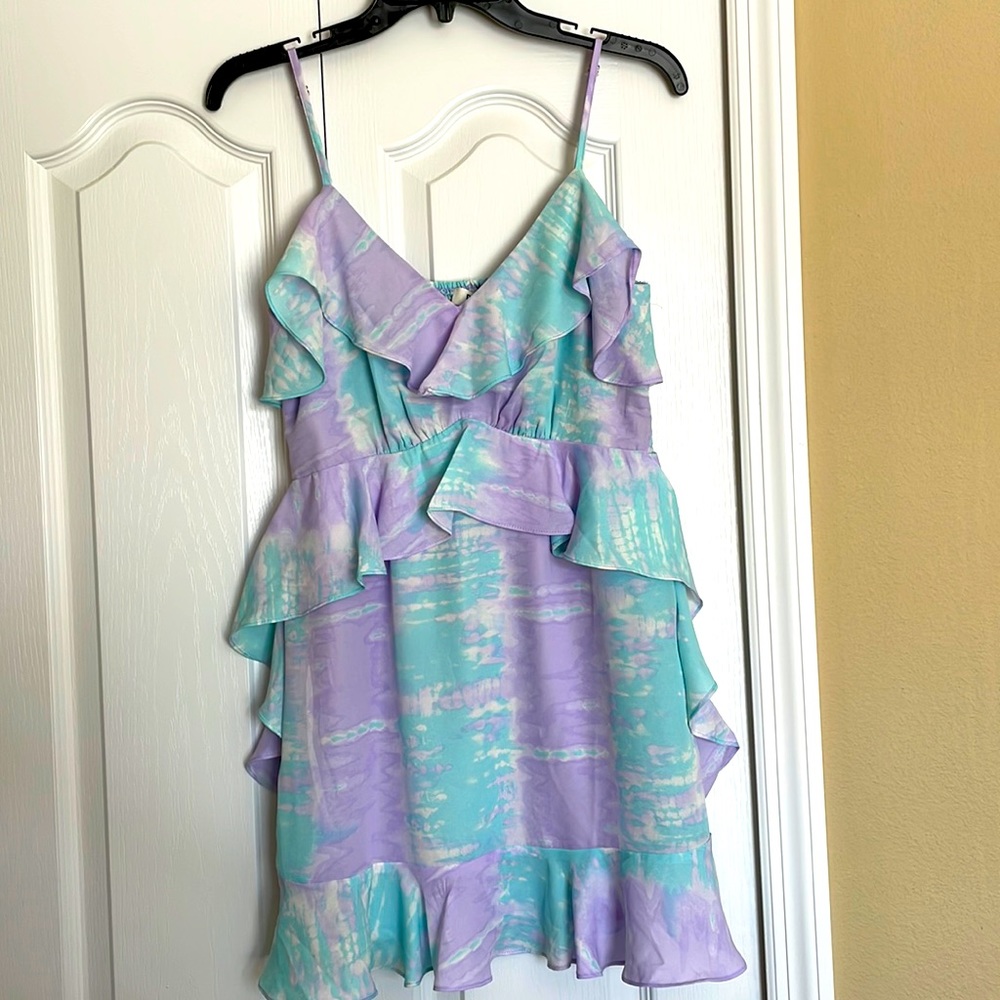 Ruffle Tiedye Boutique Dress NWT - Size Medium
